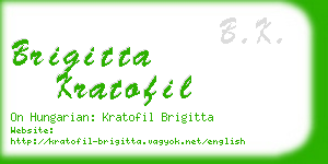 brigitta kratofil business card